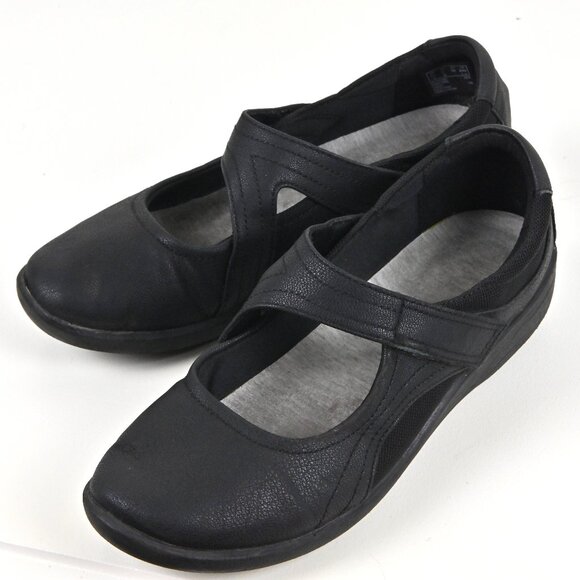 Clarks Cloudsteppers Sillian Bella Cushion Strap Black Mary Jane Flats US8 UK5.5 - Picture 1 of 16
